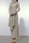 Marc le bihan long net eye skirt 2752 tilleul